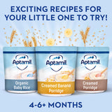 Aptamil creamed banana porridge baby cereal 125g, imported from the UK