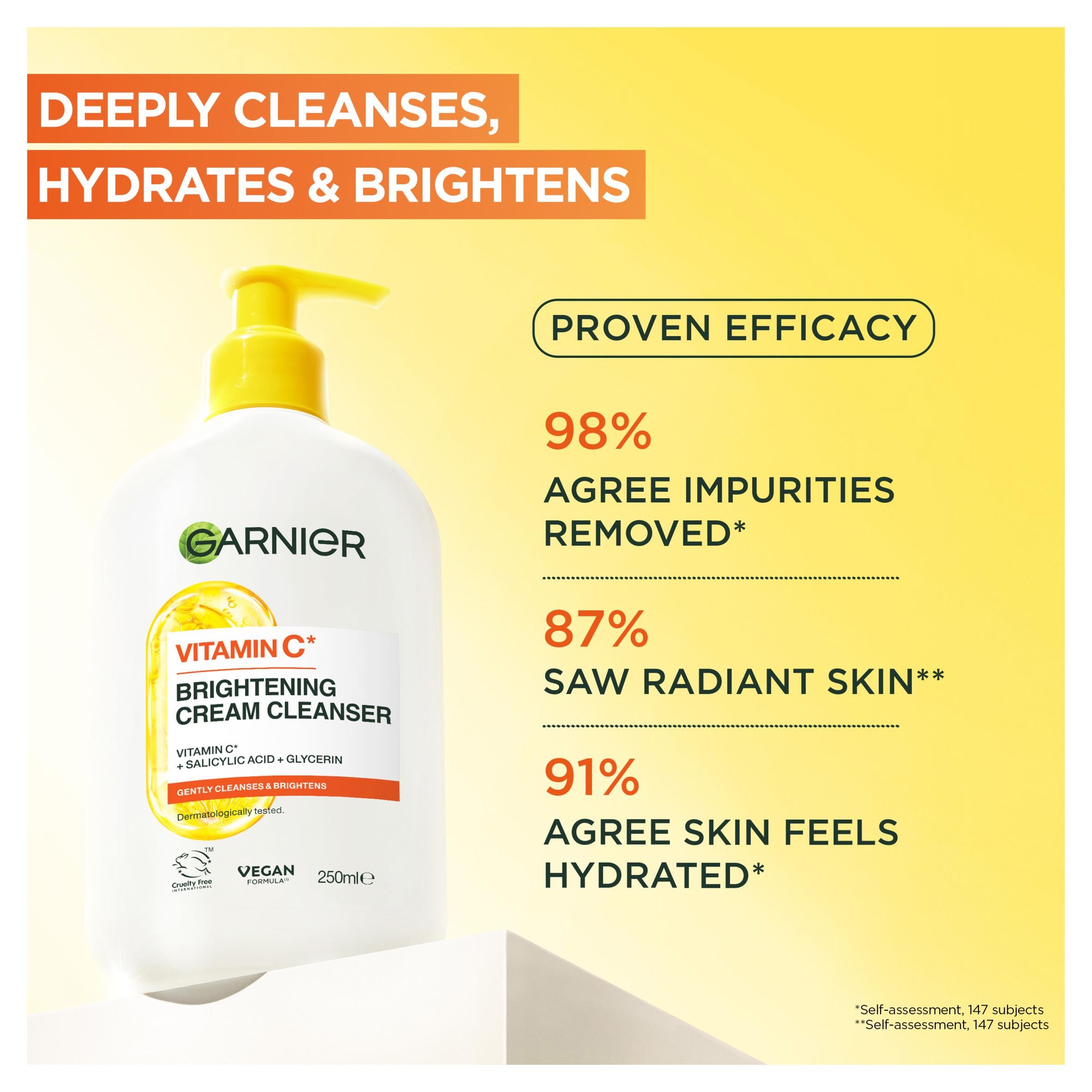 Garnier Vitamin C cream cleanser 250ml (British brand)