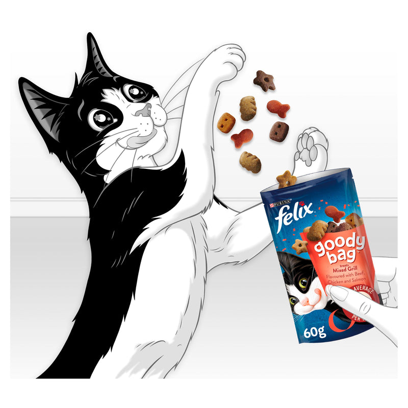 Felix cat treats Mixed Grill 60g, imported from the UK