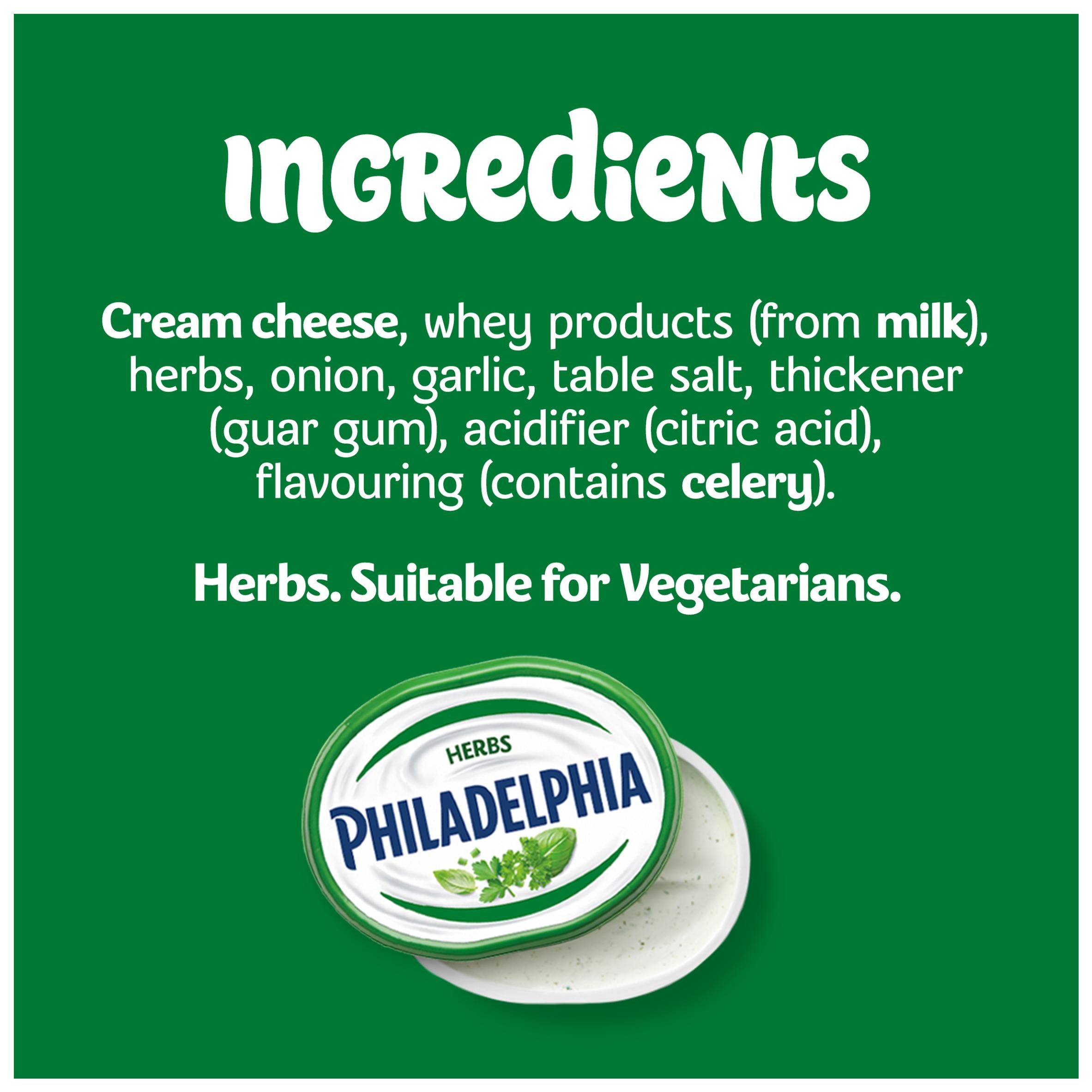 Philadelphia cream cheese Garlic & Herbs 280g, imported from the UK