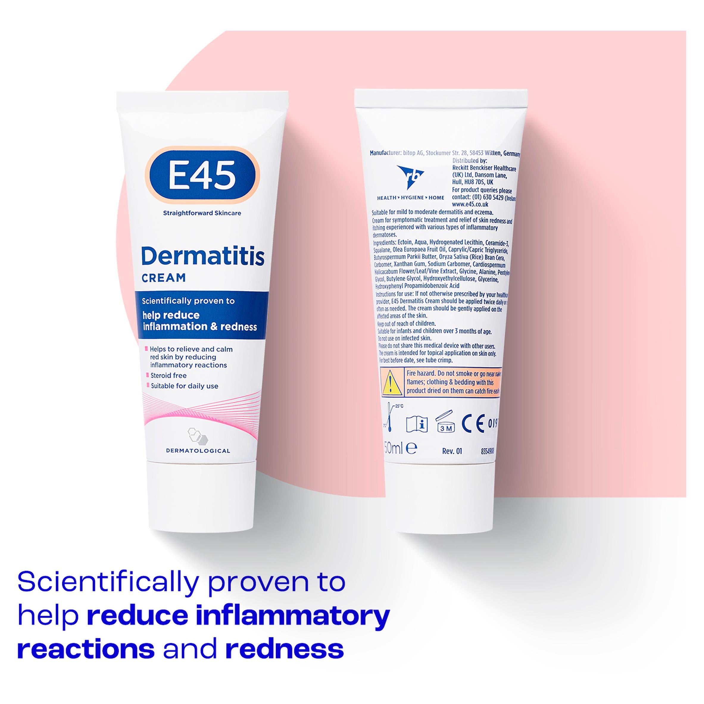 E45 Dermatitis Repair Cream 50ml tube - British product