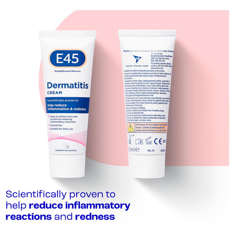 E45 Dermatitis Repair Cream 50ml tube - British product