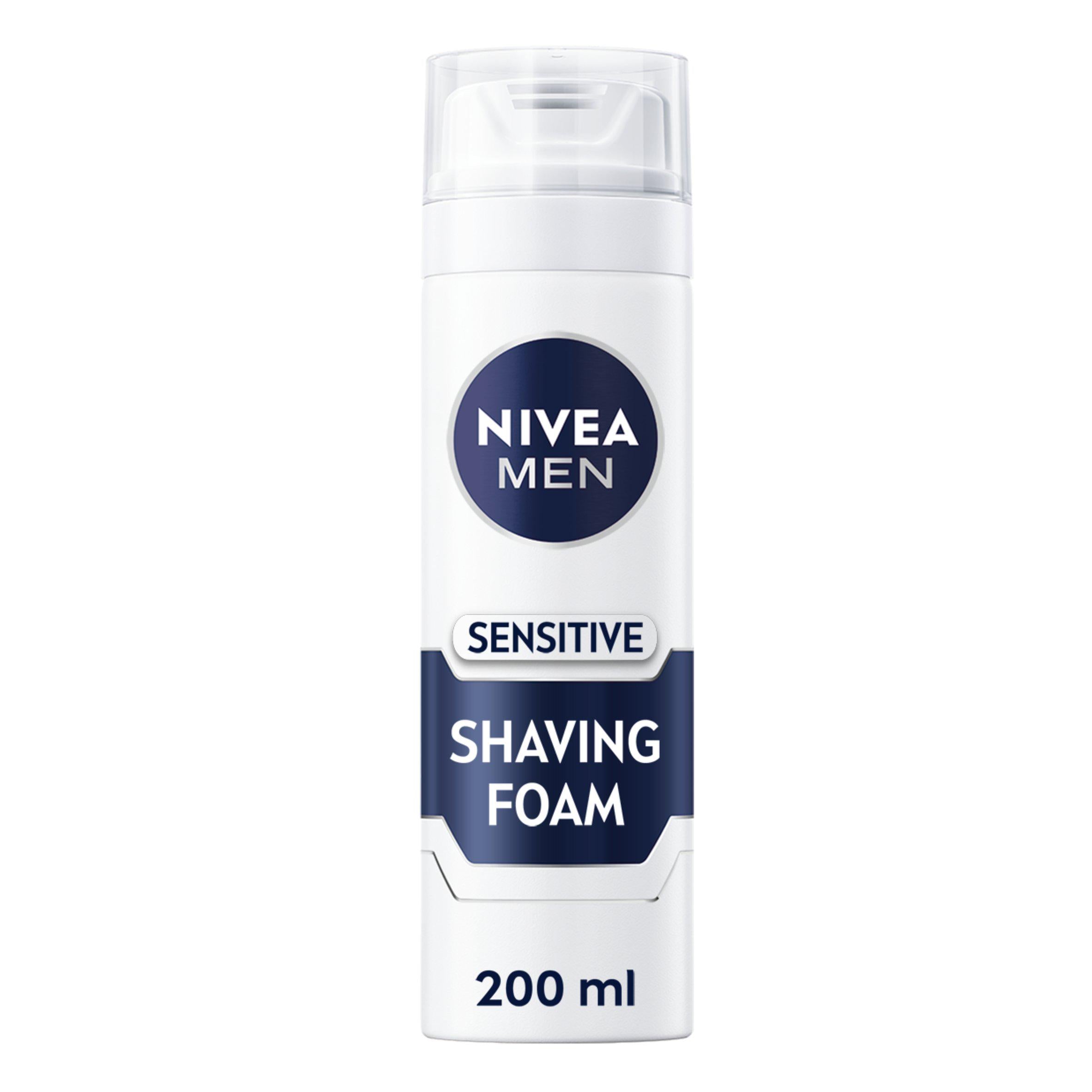 Nivea Men Sensitive Shave Foam 0% Alcohol 200ml, imported from the UK