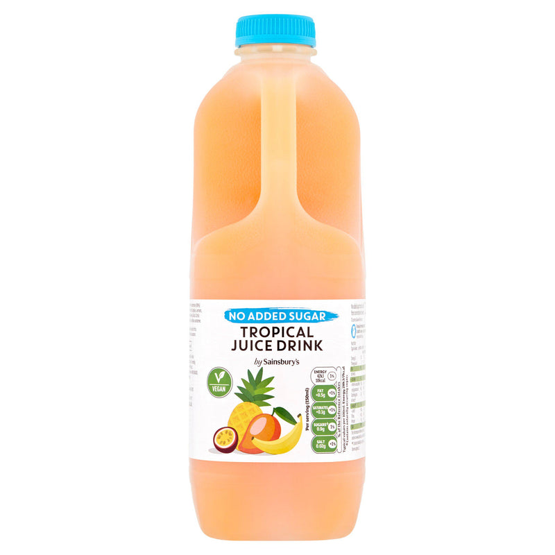 Sainsbury's tropical juice drink no added sugar 2L, imported from the UK