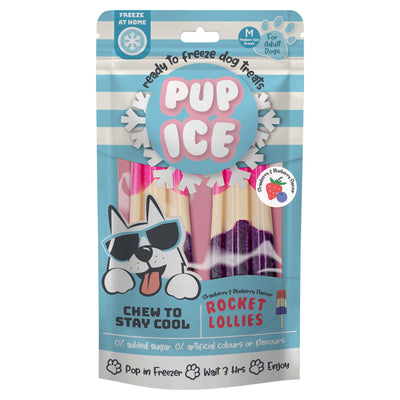 Sainsburys Pup Ice Strawberry & Blueberry Flavour Dog Treat Lollies 90g- Buy online at McGrocer