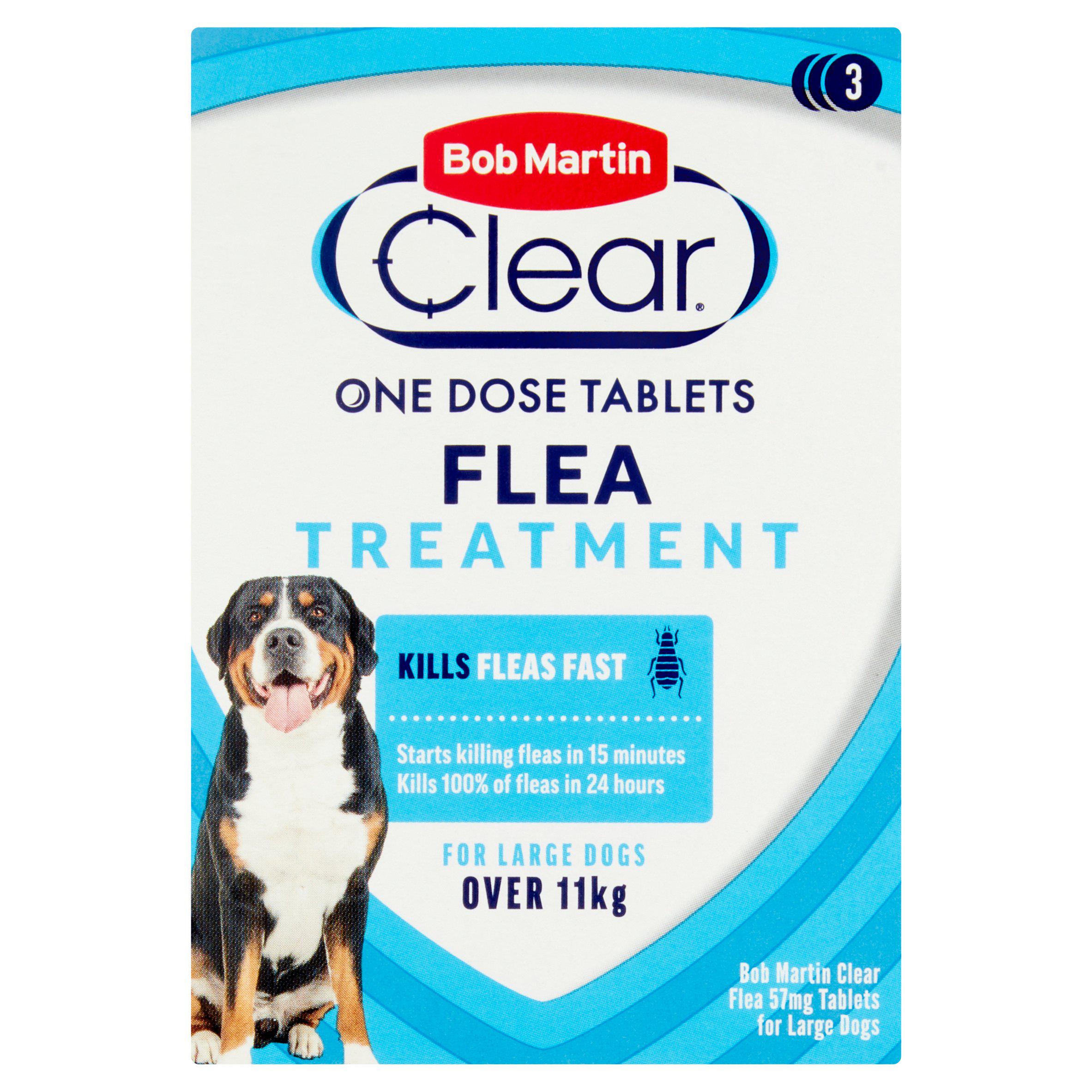 Bob Martin Clear Flea Tablets 57mg for large dogs (British brand)