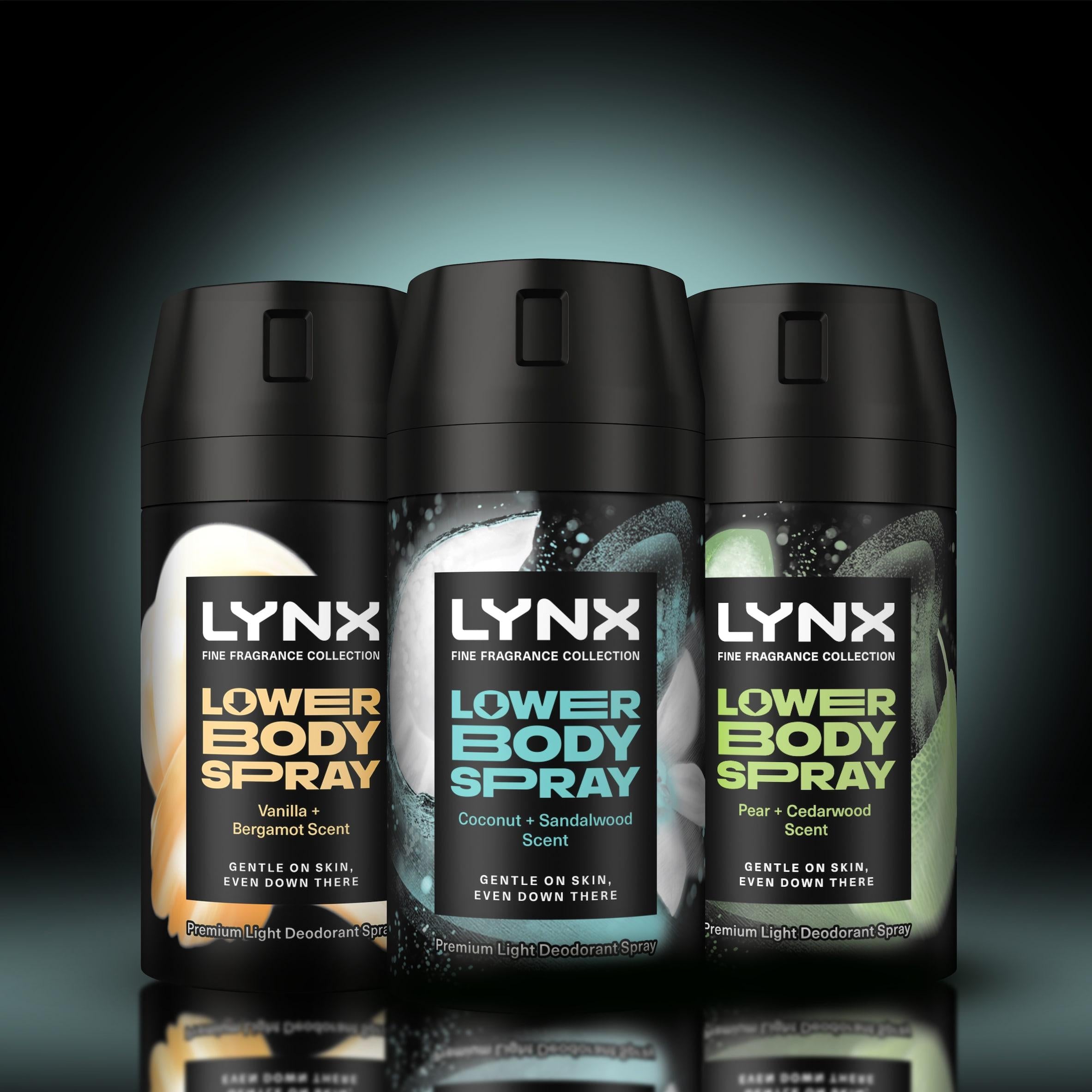 Lynx Coconut Sandalwood lower body spray 100ml, imported from the UK