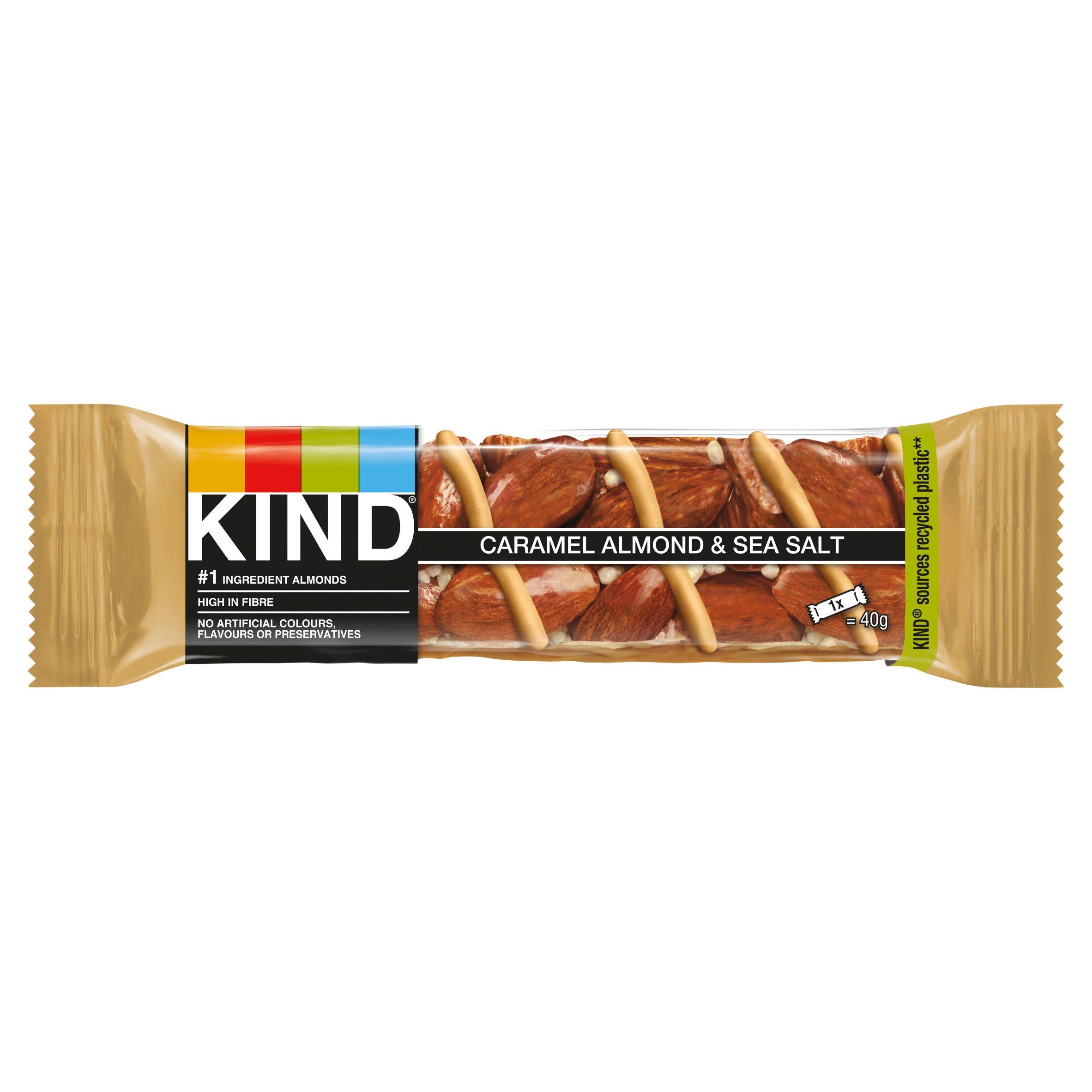 Kind Caramel Almond Sea Salt snack bar 40g, UK version