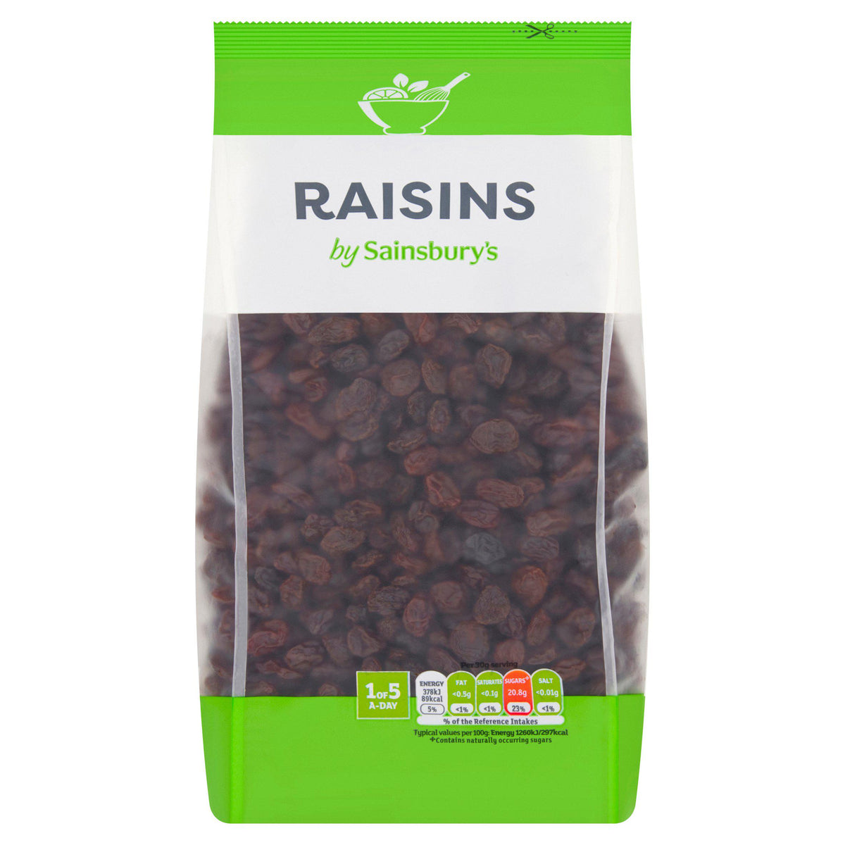Sainsbury's seedless raisins 1kg, UK version