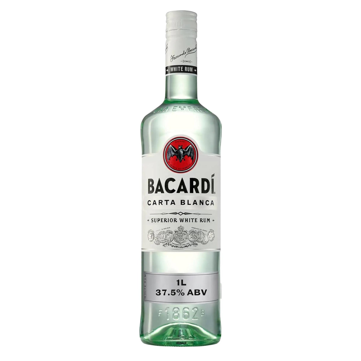 Bacardi Carta Blanca Superior white rum 100cl - British product