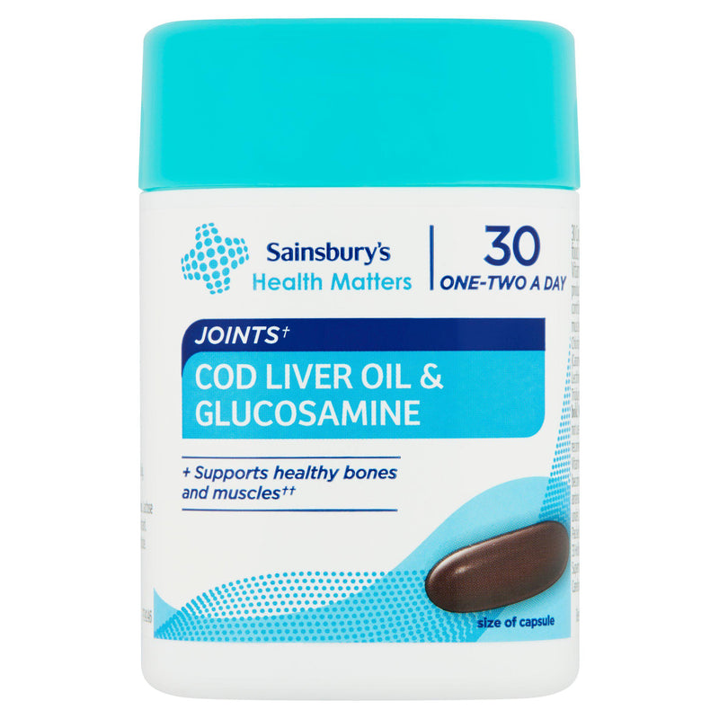 Sainsbury's cod liver oil glucosamine capsules x30 - British product