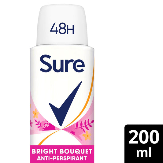 Sure Anti Perspirant Deodorant Aerosol Bright Bouquet 200ml GOODS Sainsburys   