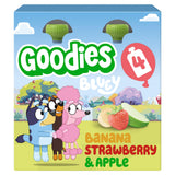 Goodies fruit pouches banana strawberry apple 4x100g, imported from the UK