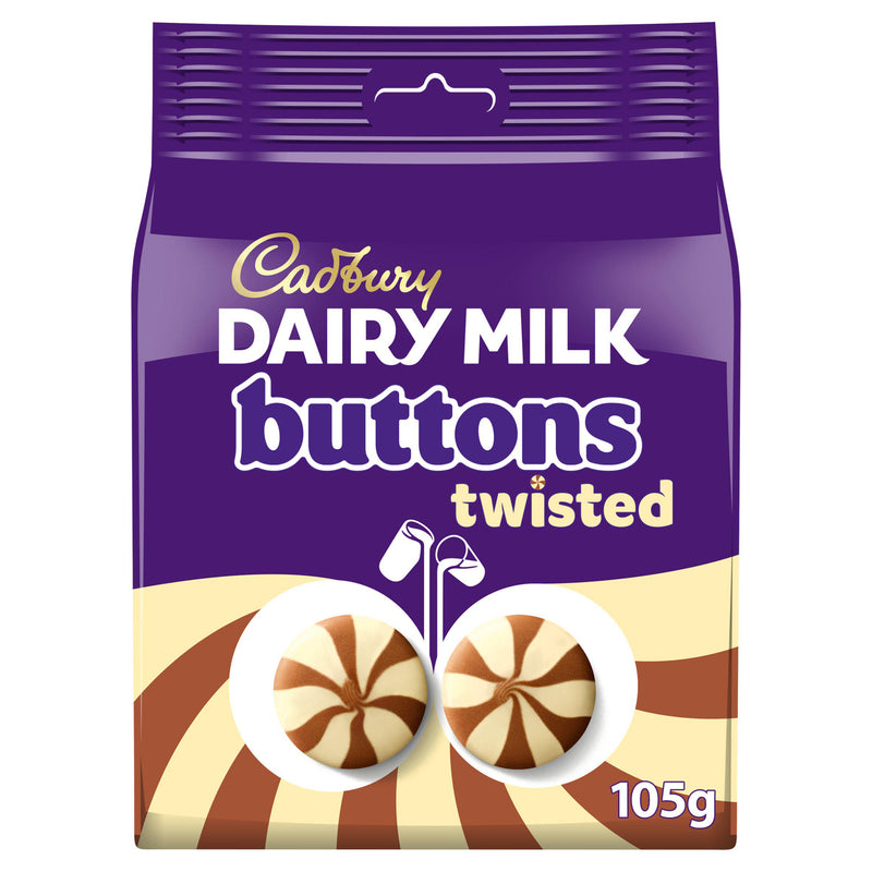 Cadbury Dairy Milk Twisted Buttons milk white chocolate 105g - British product