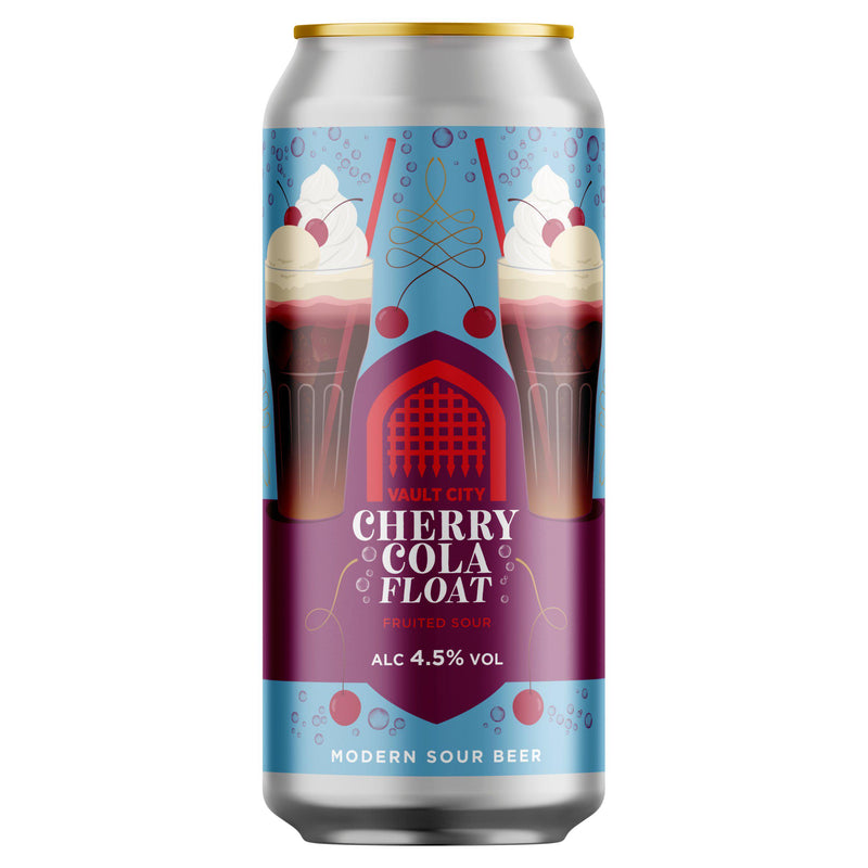 Vault City 440ml cherry cola float sour beer can, imported from the UK