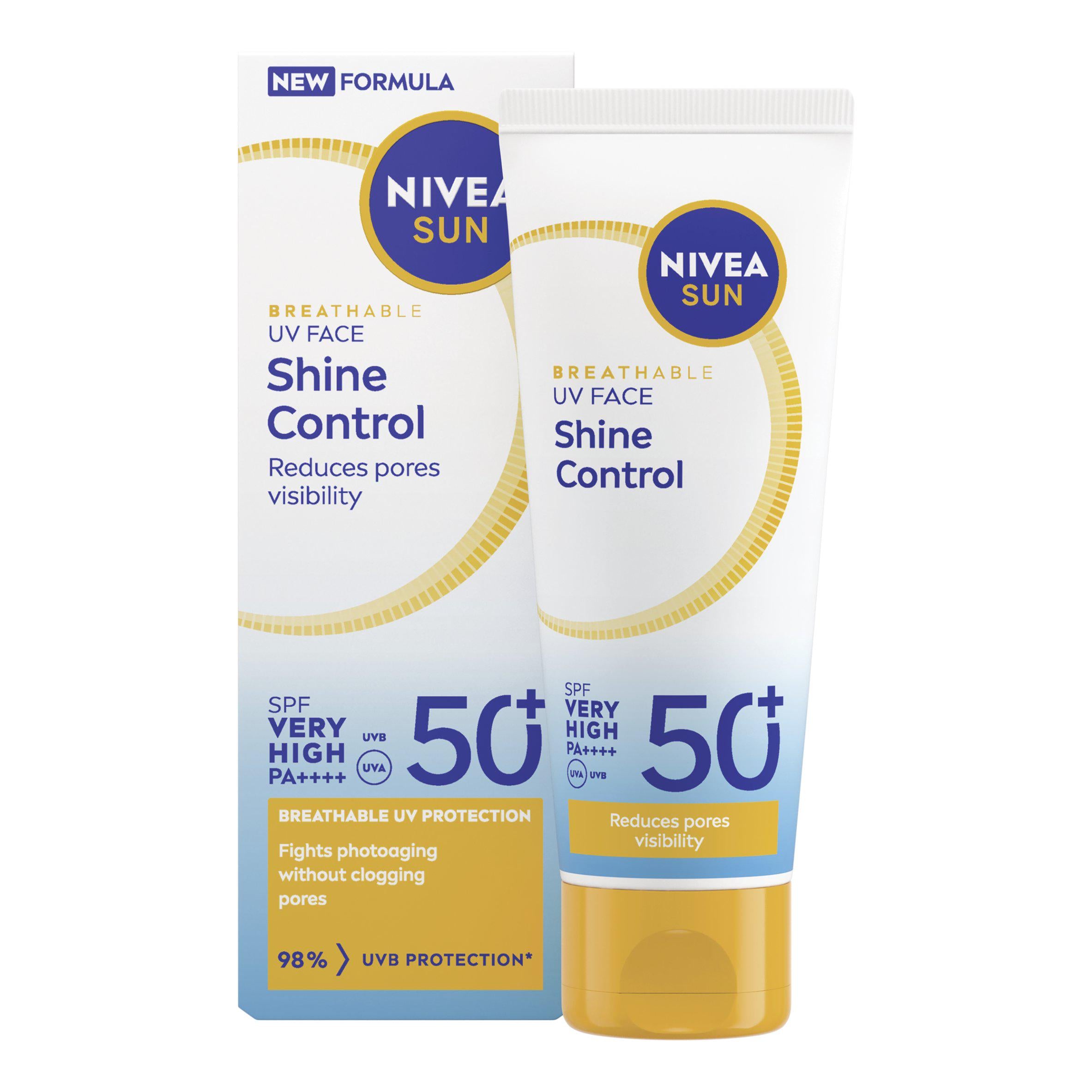 Nivea Sun SPF50+ shine control face cream 40ml, UK version