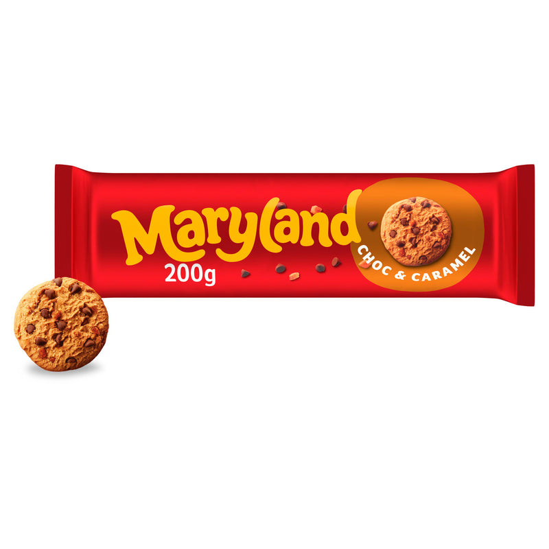 Maryland cookies caramel and chocolate chip 200g pack, UK version