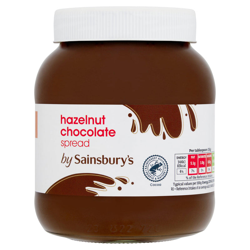 Sainsbury's Hazelnut Chocolate Spread 750g (British brand)