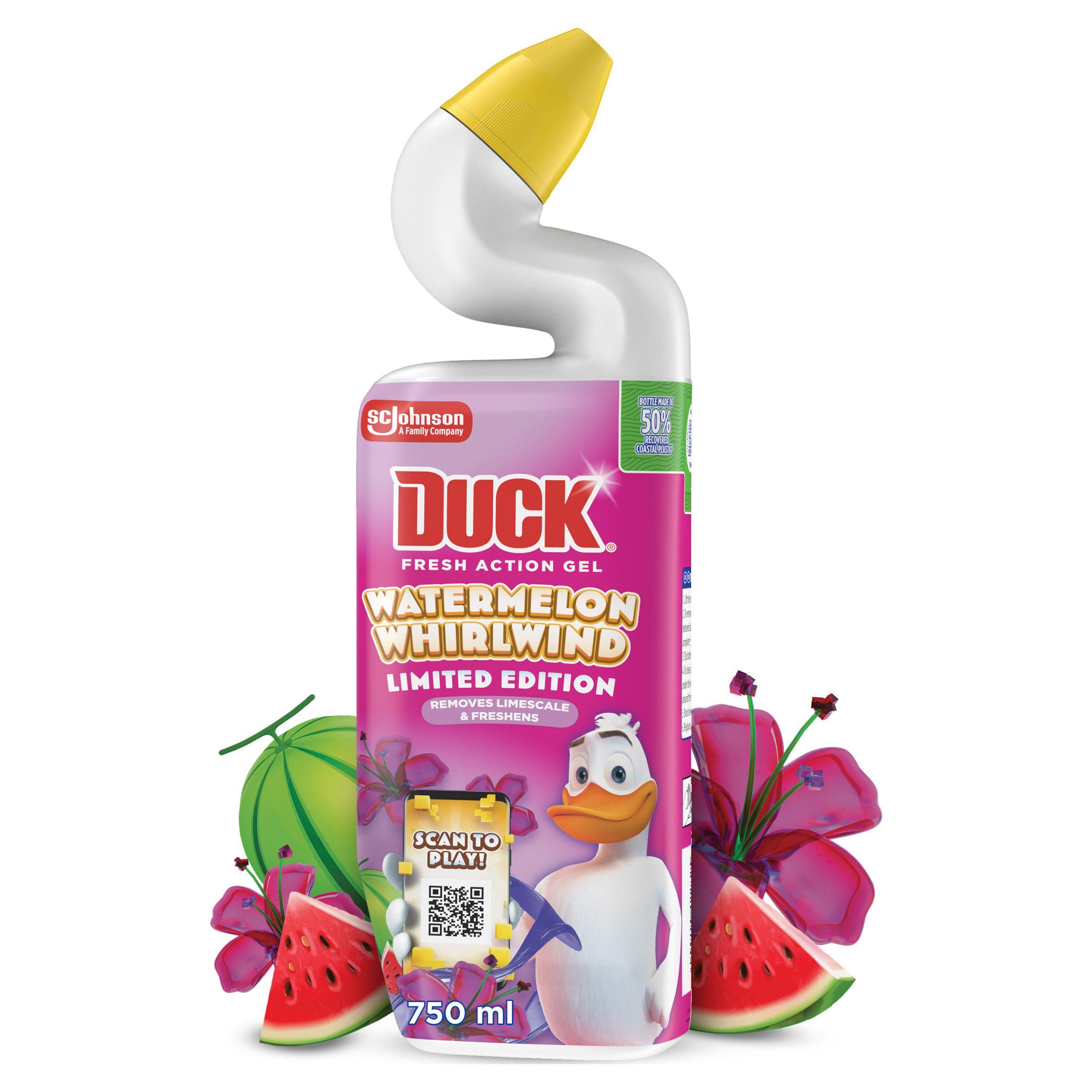 Duck Watermelon Whirlwind toilet cleaner 750ml, imported from the UK