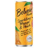 Belvoir Farm Sparkling Mango & Peach 330ml, imported from the UK