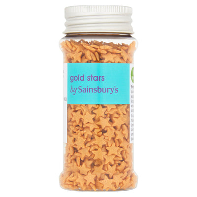 Sainsburys Sainsbury's Cake Decorations Gold Stars 50g- Buy online at McGrocer