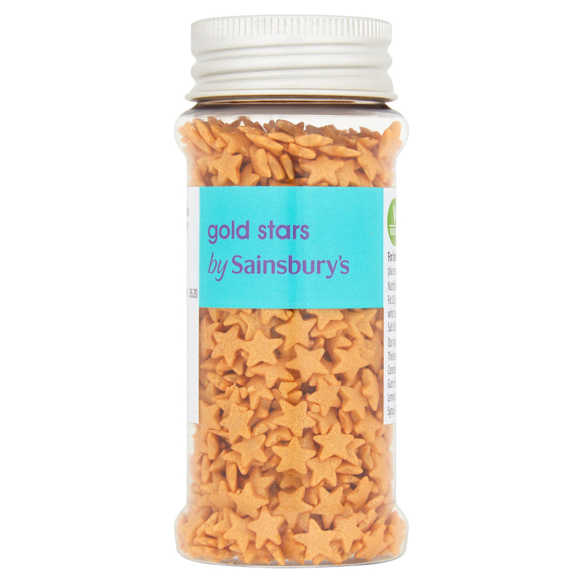 Sainsbury's cake decorations gold stars 50g (British brand)
