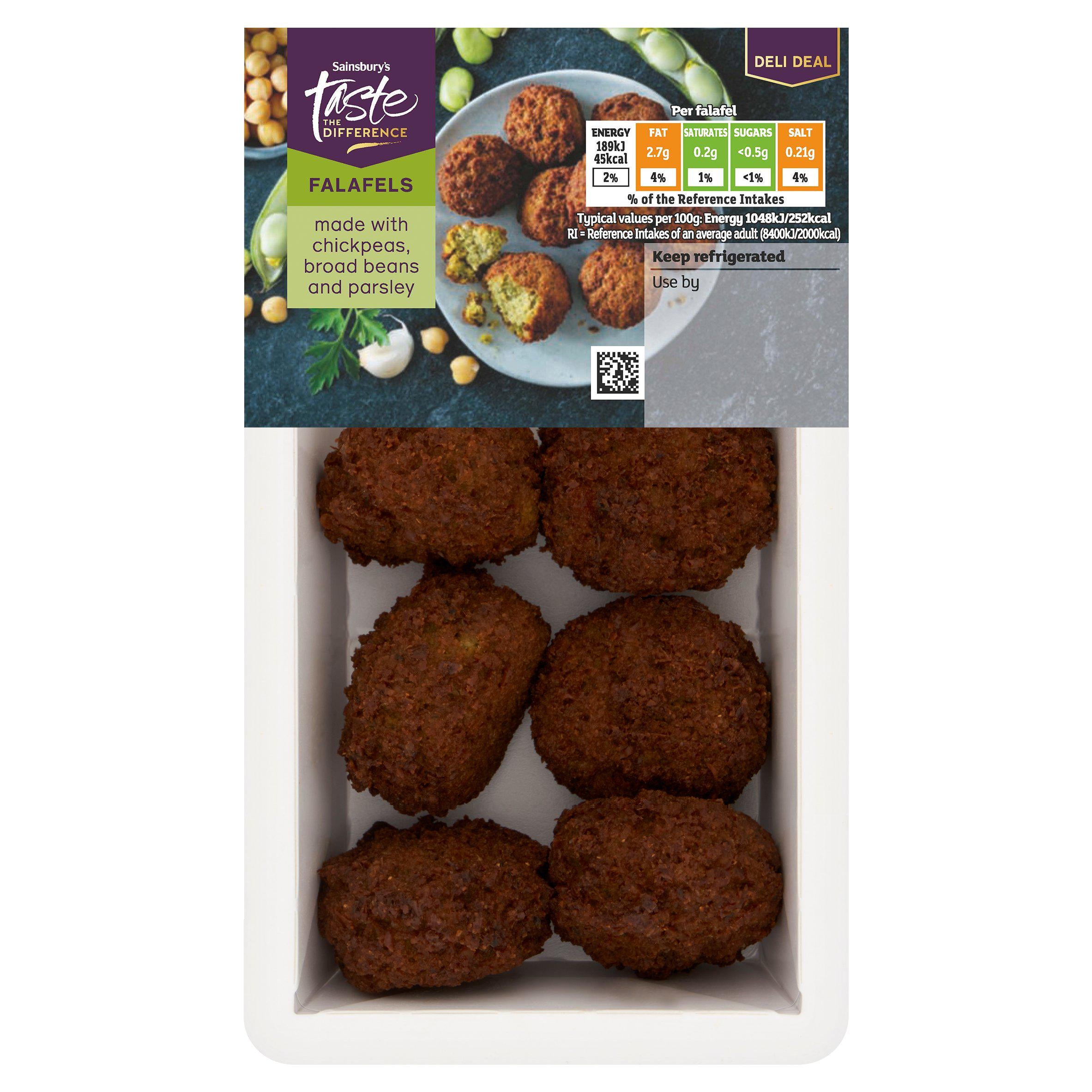 Sainsbury's Taste the Difference falafels summer edition 144g - British product
