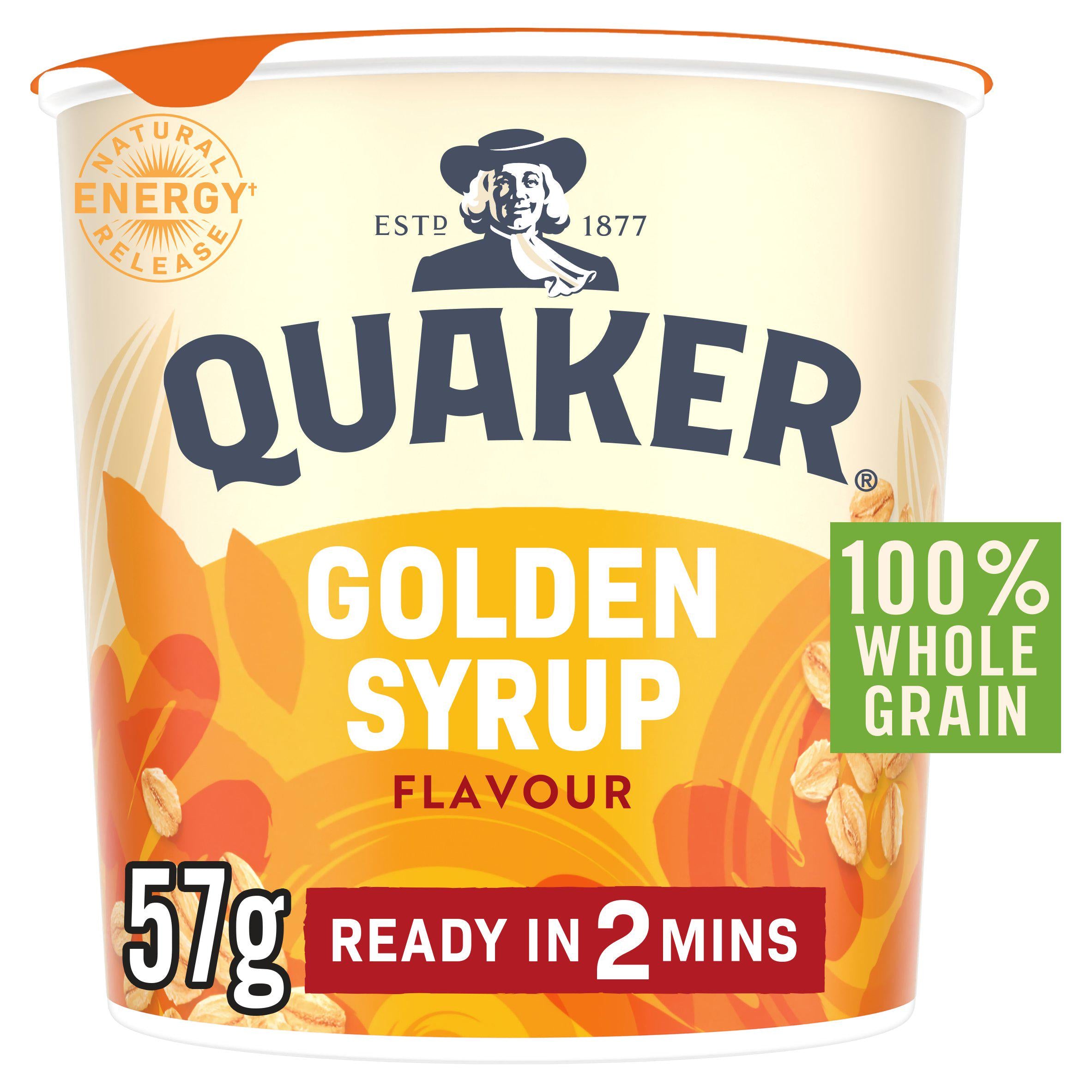 Quaker Golden Syrup porridge pot 57g, imported from the UK