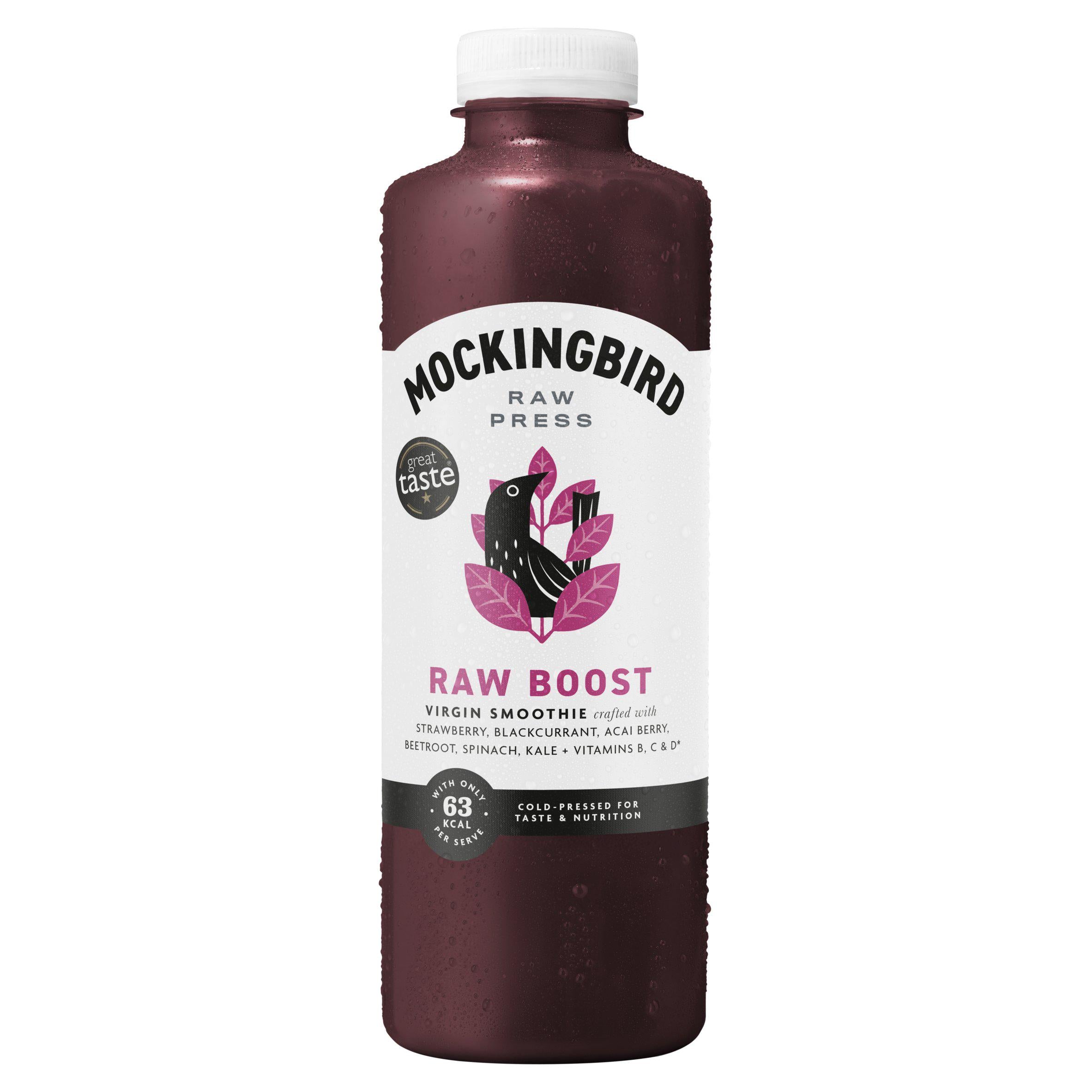 Mockingbird Raw Press berry beetroot smoothie 750ml, UK version