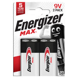 Energizer Max 9V batteries 2-pack - British product