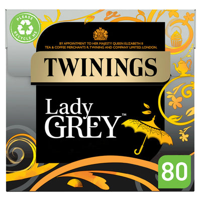 Sainsburys Twinings Lady Grey Tea Bags 200g x80- Buy online at McGrocer