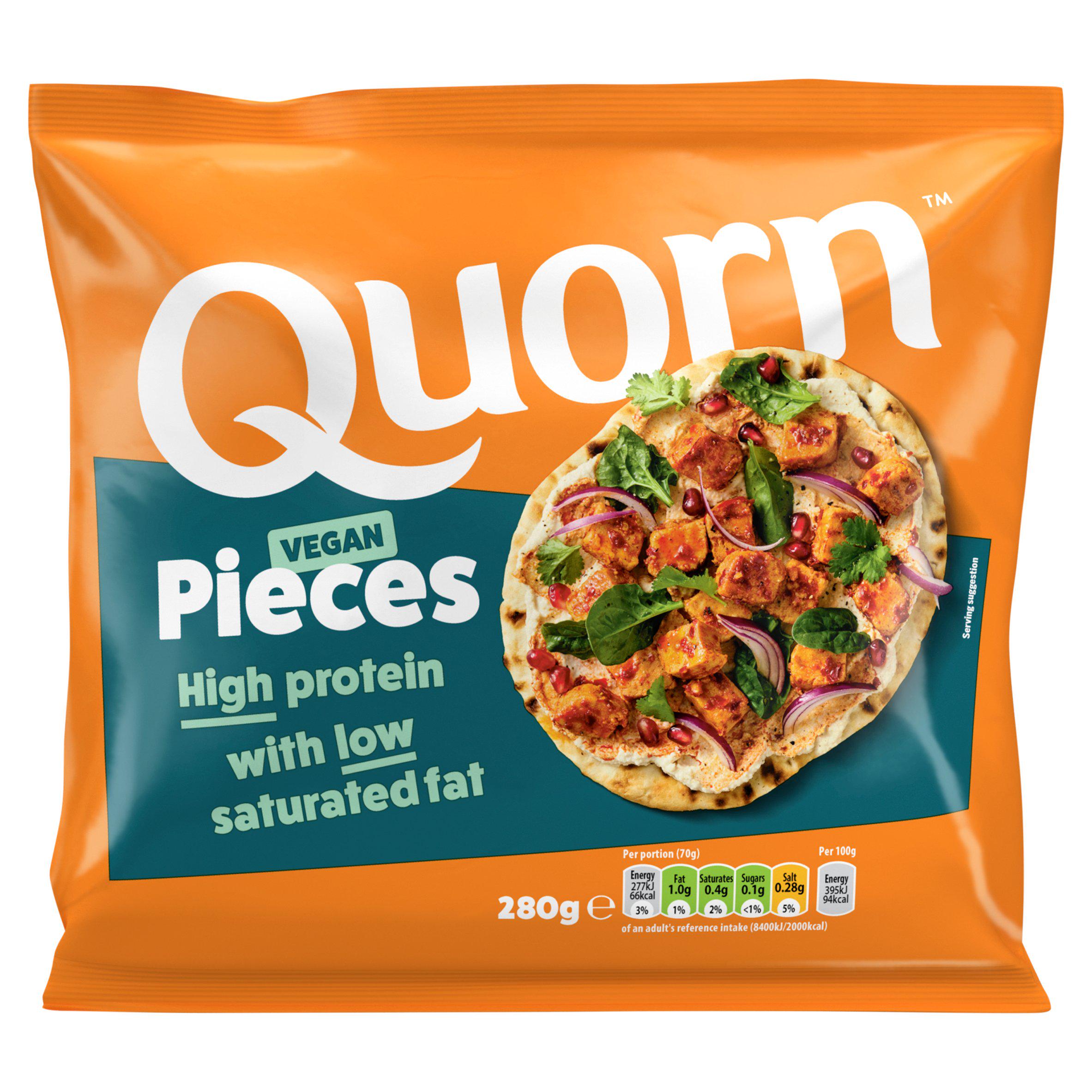 Quorn vegan pieces 280g frozen, imported from the UK