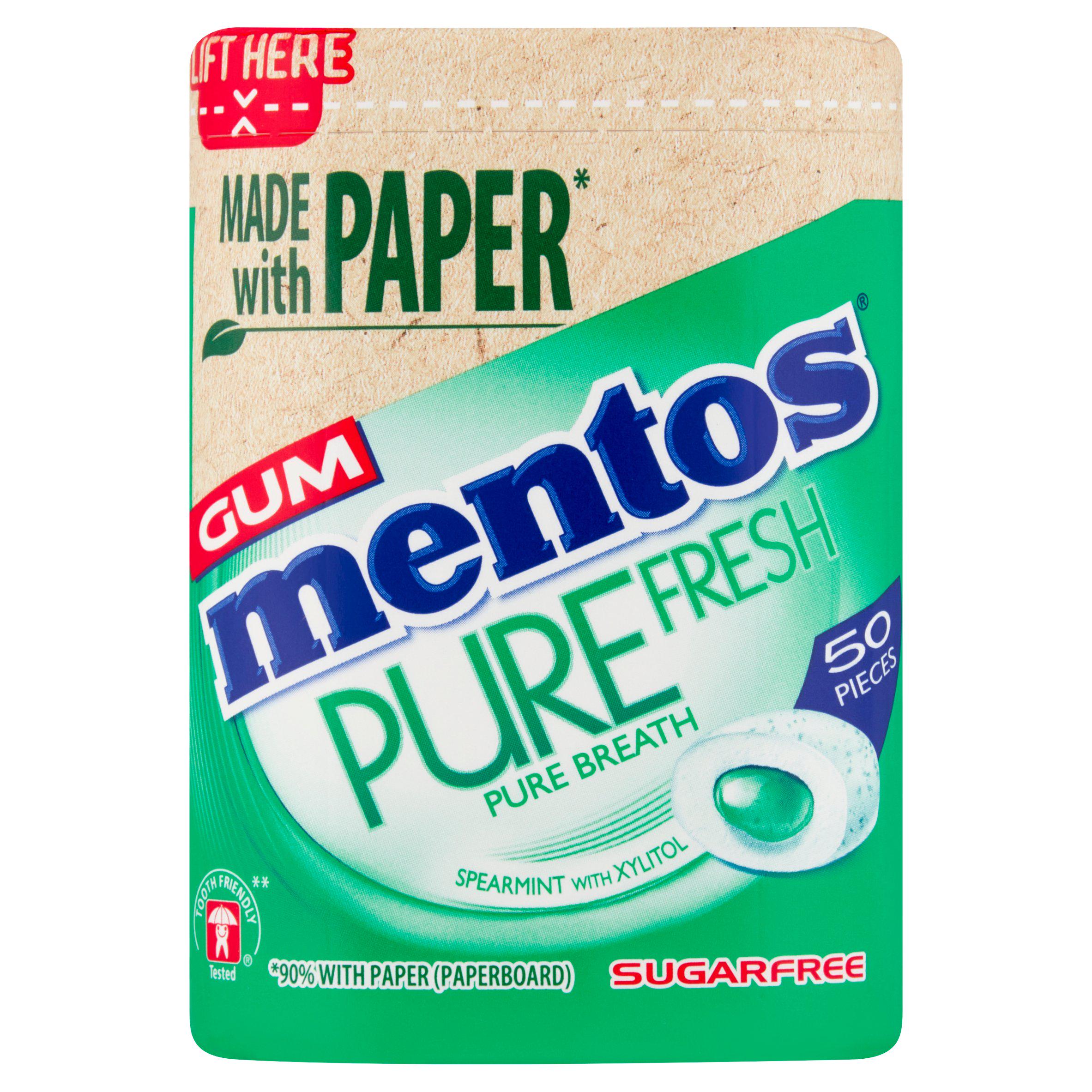 Mentos spearmint gum Pure Fresh 50 pieces, imported from the UK