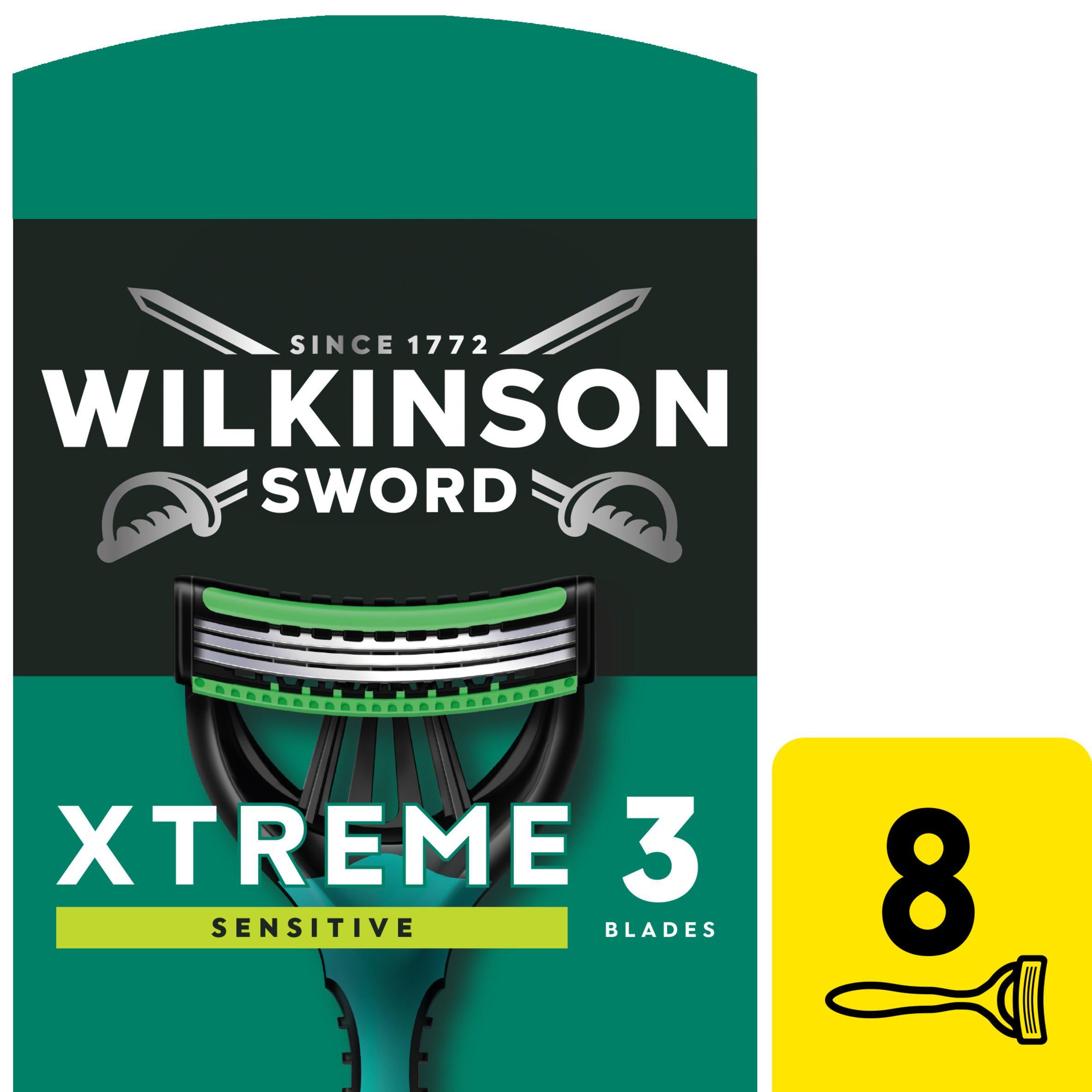 Wilkinson Sword Xtreme 3 Sensitive disposable razors x8 (British brand)