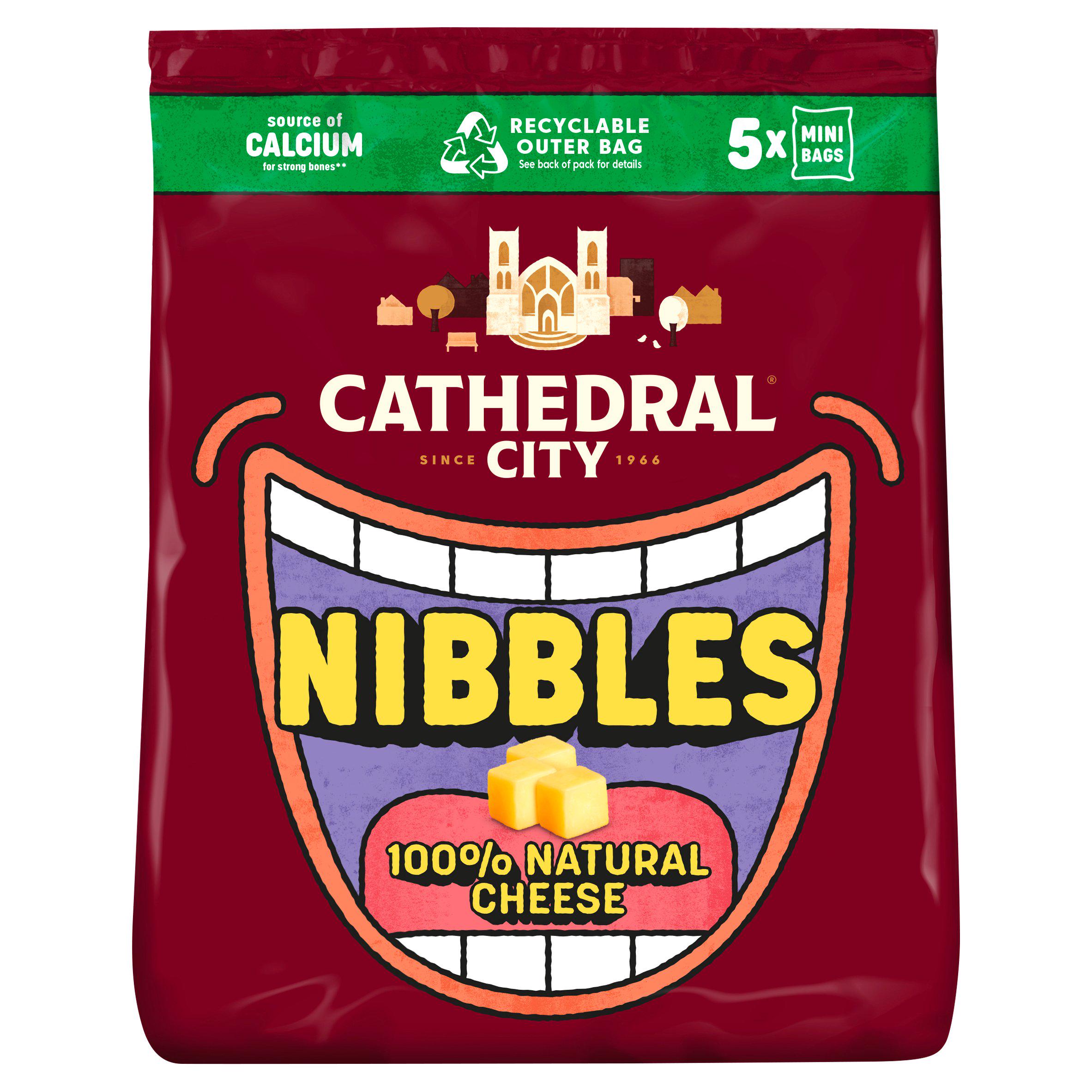 Cathedral City Kids Snack Nibbles Mild Lighter Cheese 5x16g GOODS Sainsburys   