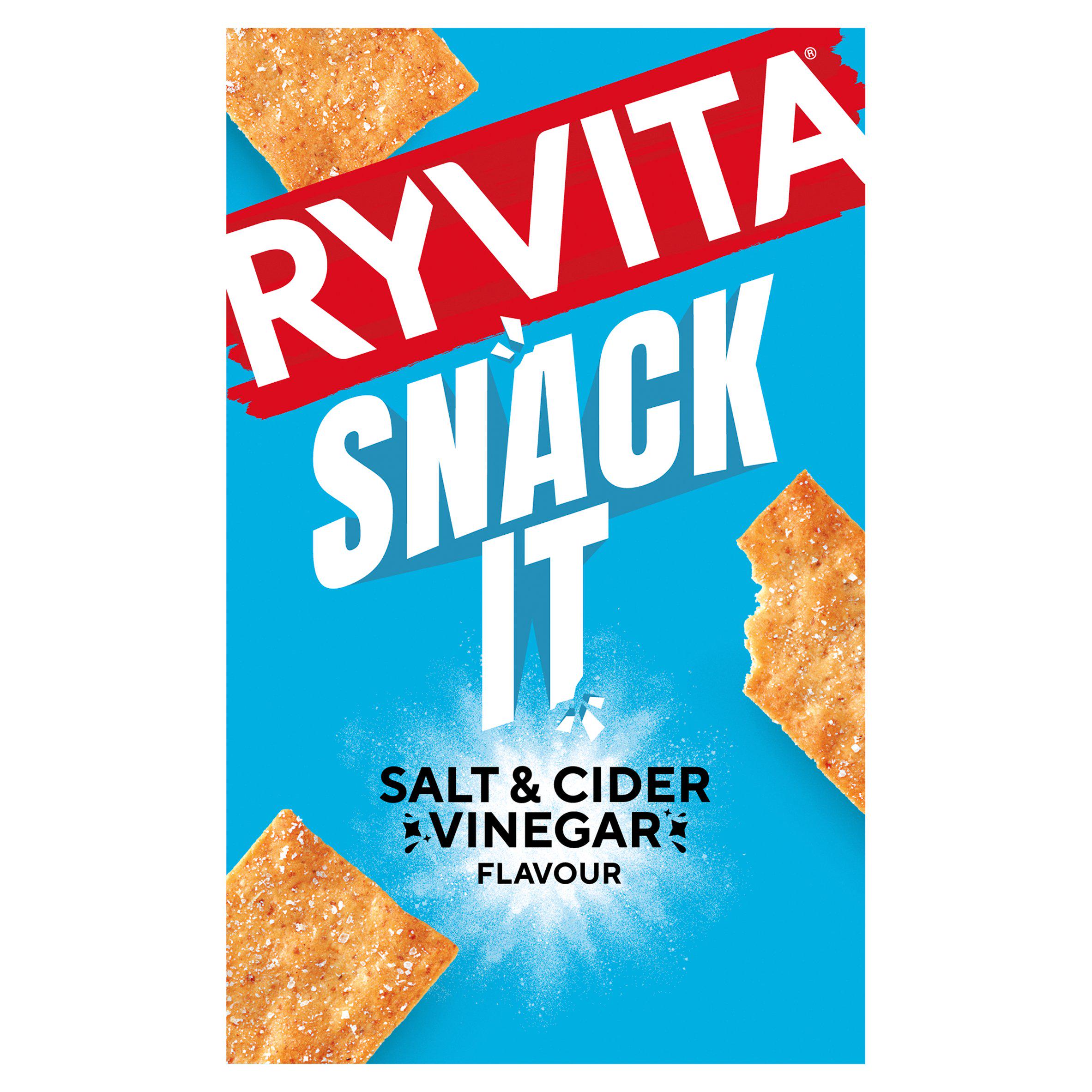 Ryvita Thins Sea Salt & Cider Vinegar flatbread snacks 125g (British brand)