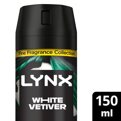 Sainsburys Lynx Fine Fragrance Collection White Vetiver Premium Body Spray 150ml- Buy online at McGrocer