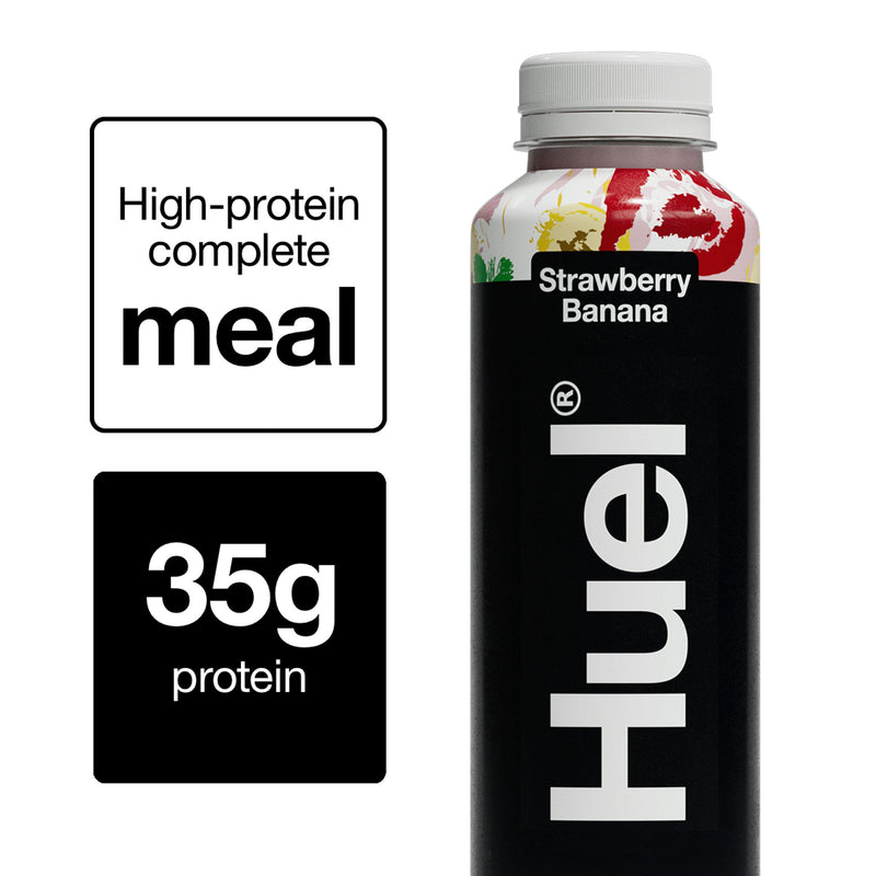 Huel 500ml Strawberry Banana Drink, Black Edition
