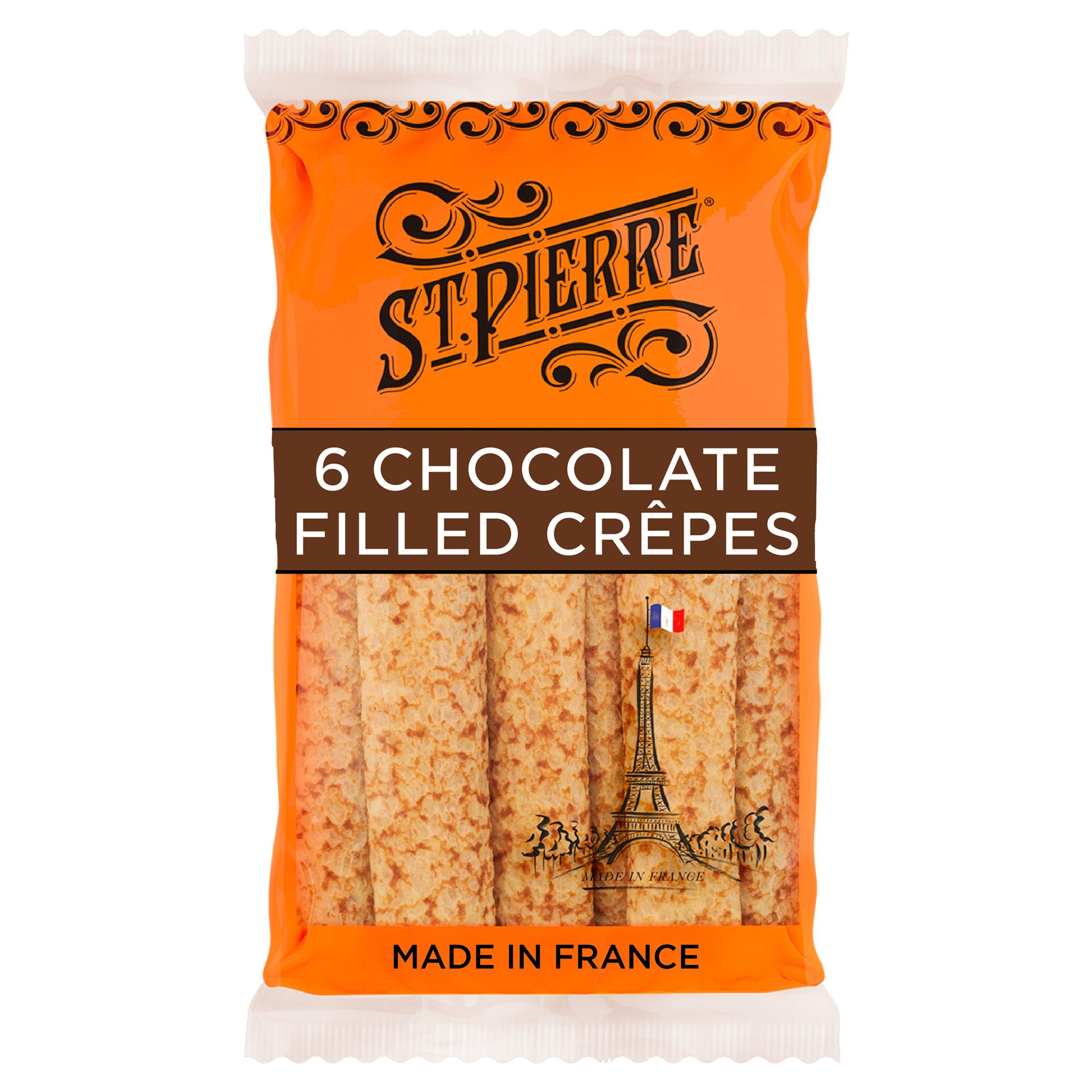 St Pierre Chocolate Filled Crêpes Hazelnut 6 Pack (British brand)