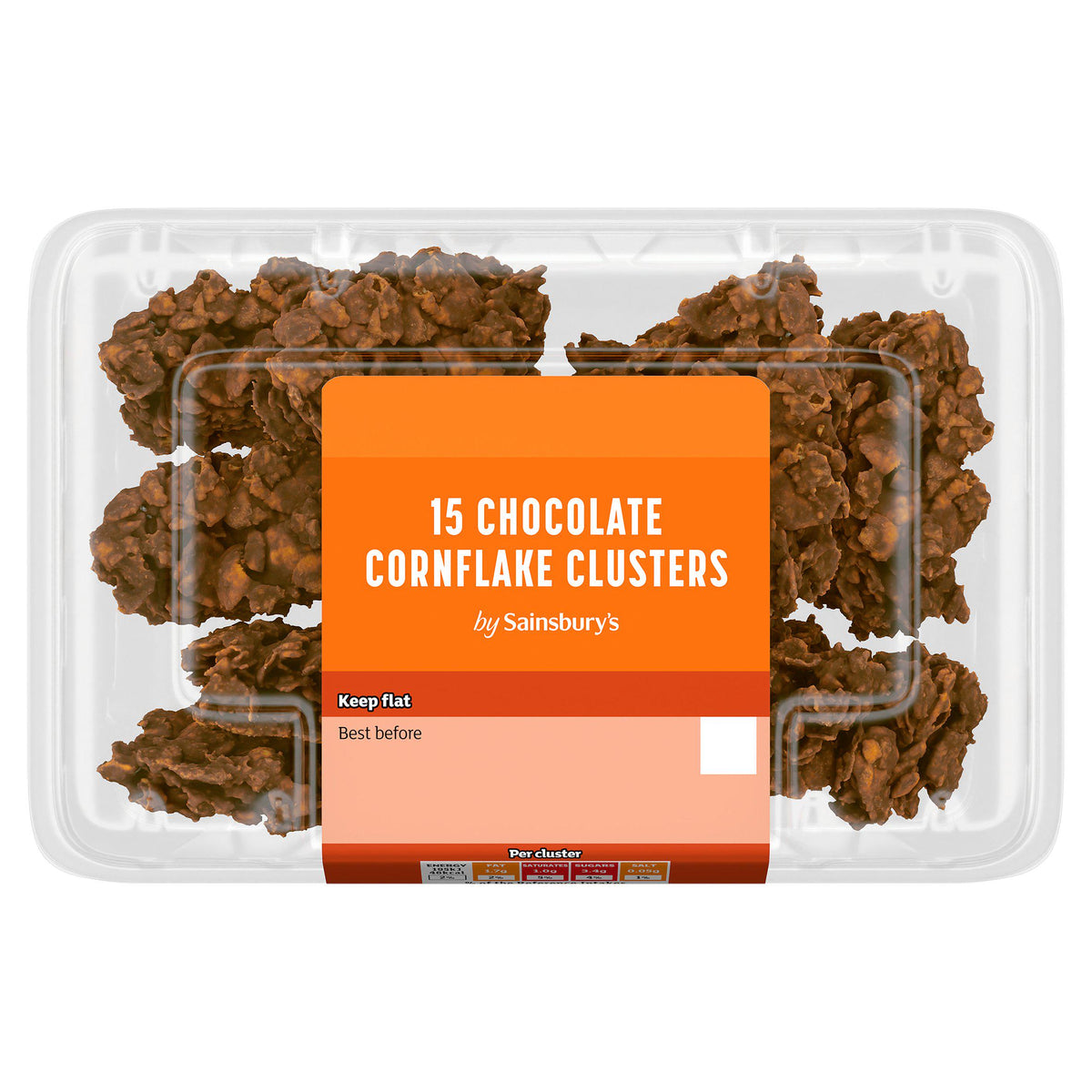 Sainsbury's chocolate cornflake clusters mini bites 120g (British brand)
