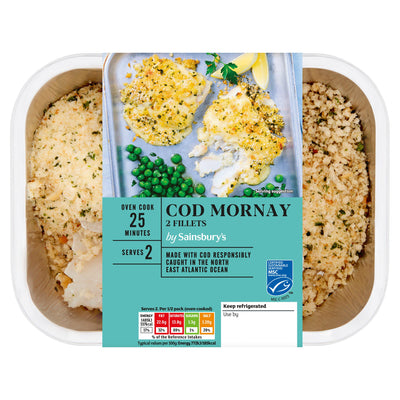 Sainsbury's Cabillaud Mornay prêt à cuire MSC 380g
