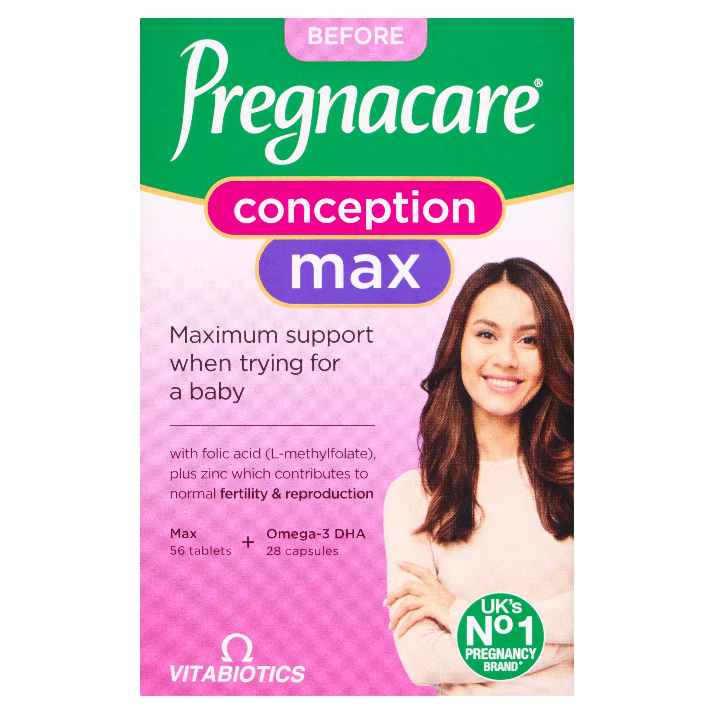 Vitabiotics Pregnacare Conception Max x84 tablets imported from the UK