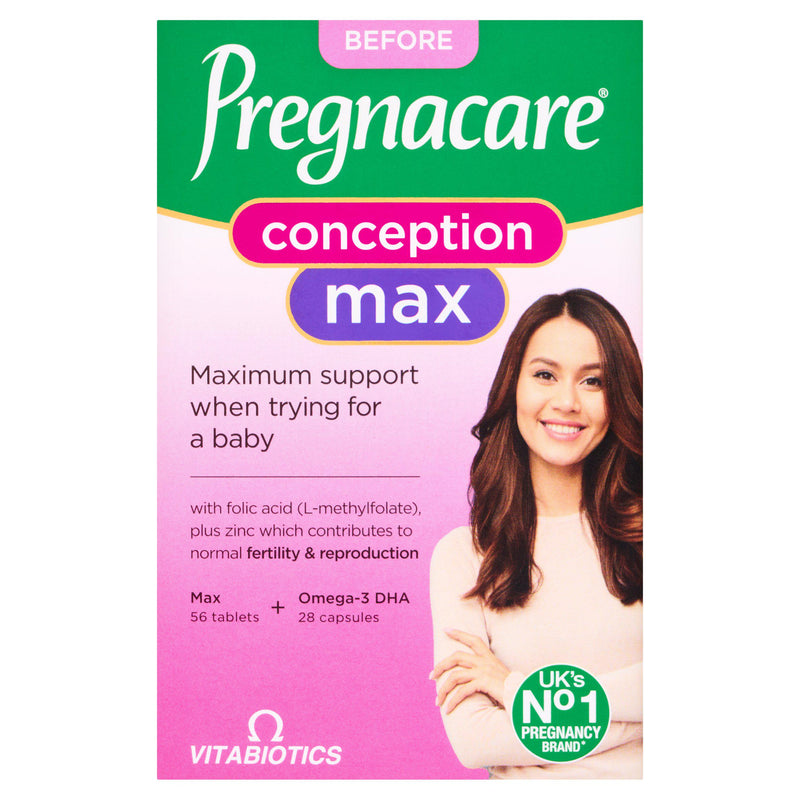 Vitabiotics Pregnacare Conception Max x84 tablets imported from the UK
