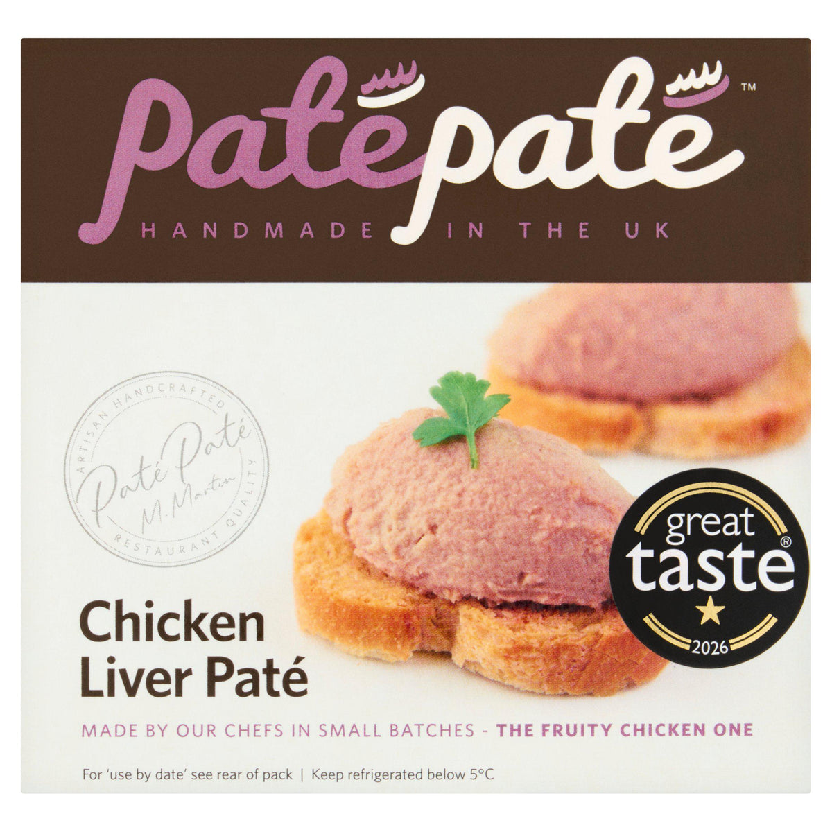 PatePate chicken liver pate with blackcurrant 120g (British brand)
