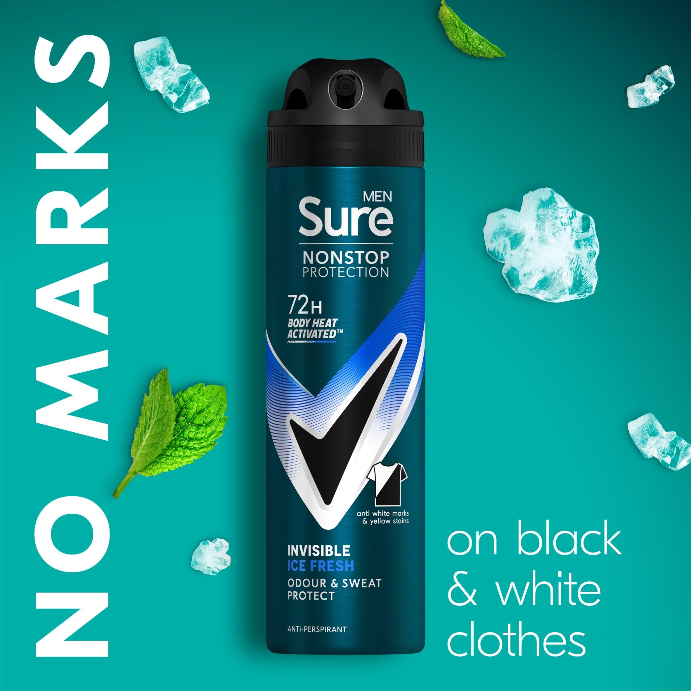 Sure antiperspirant deodorant Invisible Ice 150ml - British product