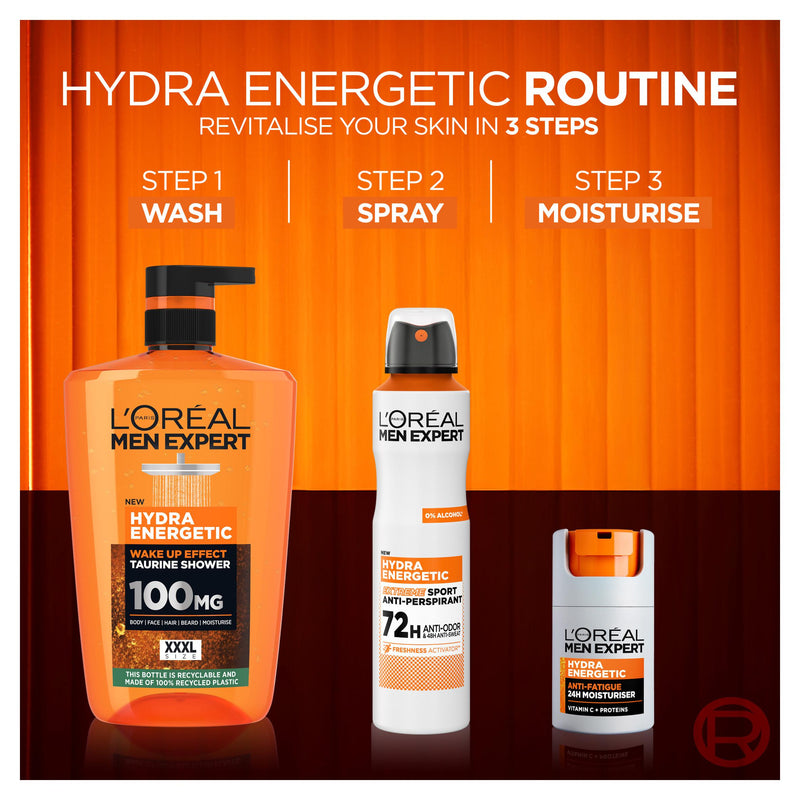 L'Oréal Hydra Energetic shower gel 1L, UK version