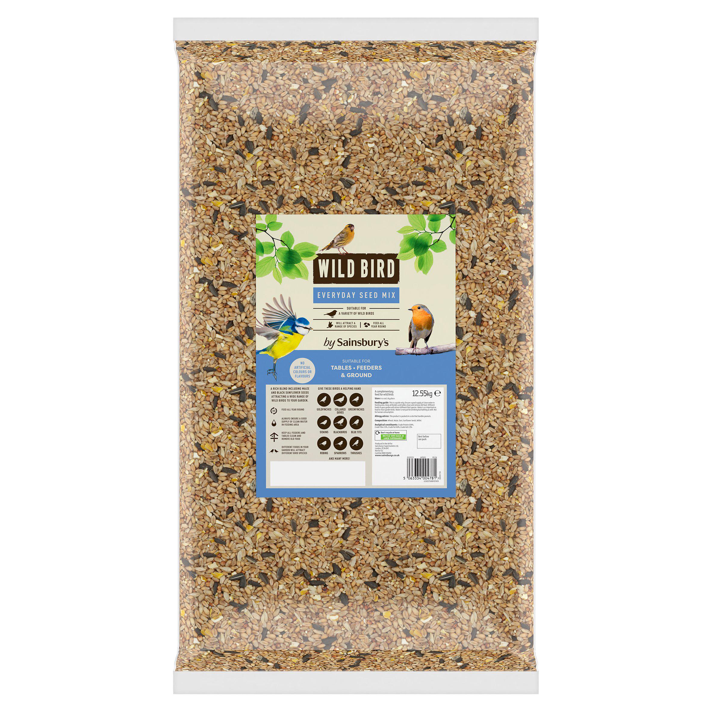 Sainsbury's Wild Bird Everyday Seed Mix 12.55kg - British product