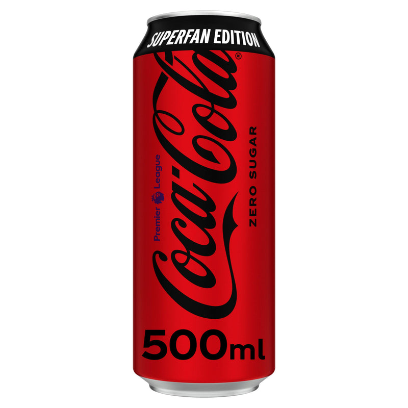Coca-Cola Zero Sugar soft drink 500ml can - British product