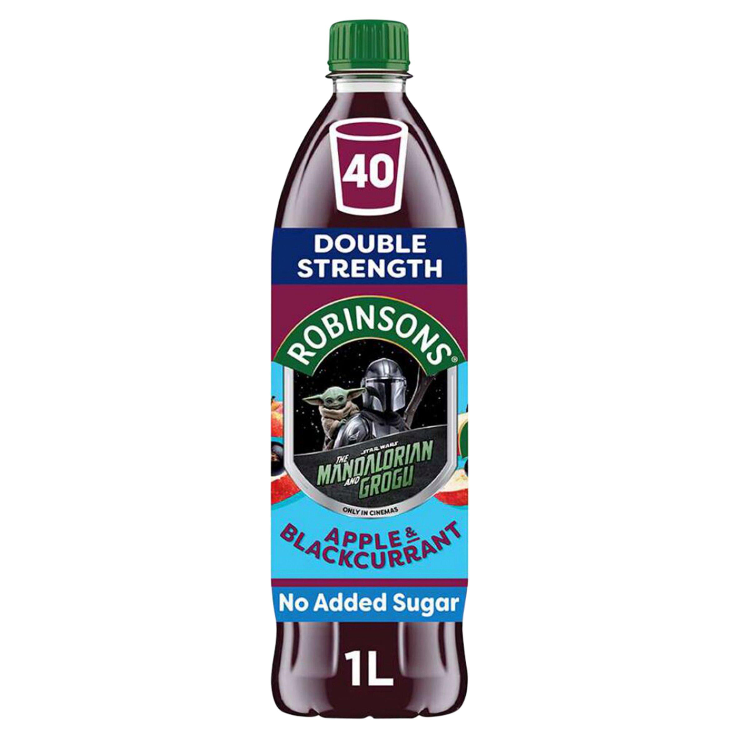 Robinsons double strength apple blackcurrant squash 1L - British product