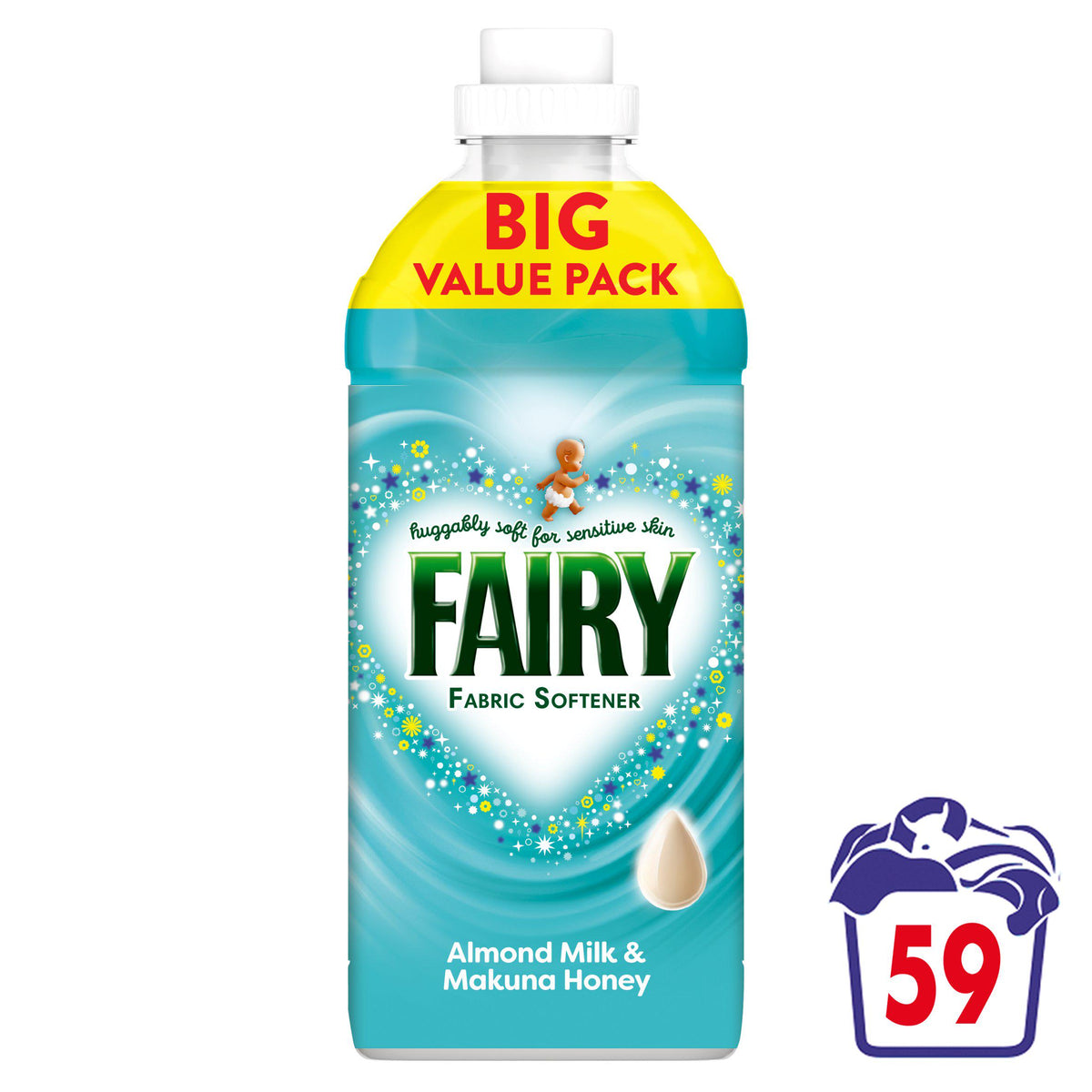 Fairy fabric softener Almond Milk & Manuka Honey 59 washes, UK version